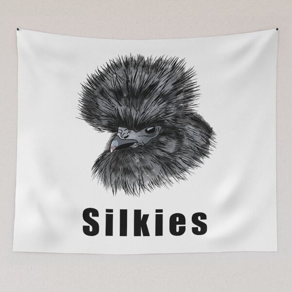 Item preview, Silkie Chicken Illustration designed and sold by PrettyLittlePic.