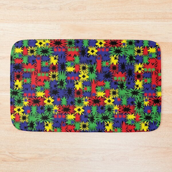 Item preview, Geometric, Pattern, Shapes, Lines, Modern, Abstract, Art, Efflorescent - Rainbow on Black -  designed and sold by LucidLounger.
