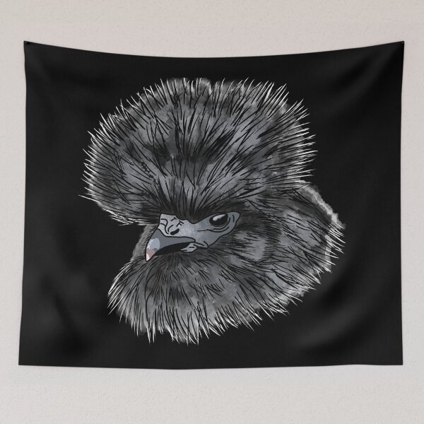 Item preview, Adorable Silkie Chicken Watercolor Styled Illustrated Art designed and sold by PrettyLittlePic.