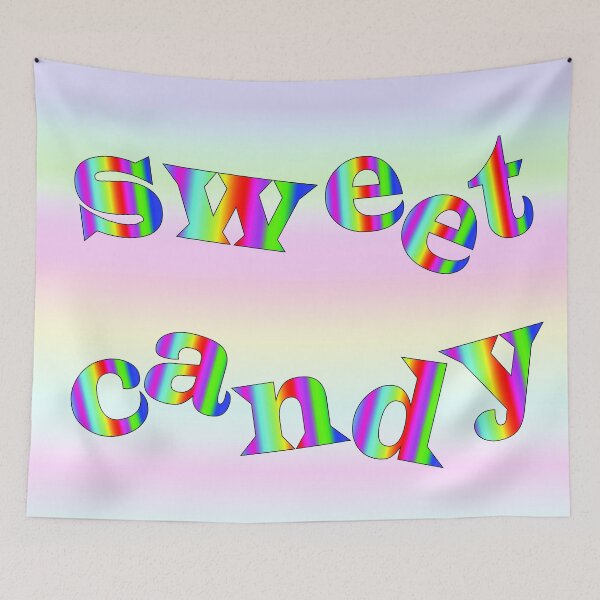 Item preview, Multicolored text Sweet Candy designed and sold by Murza.