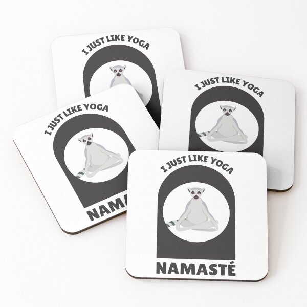 Item preview, I Just Like Yoga Namaste Meditation Saying Lemur designed and sold by DerEmmat.