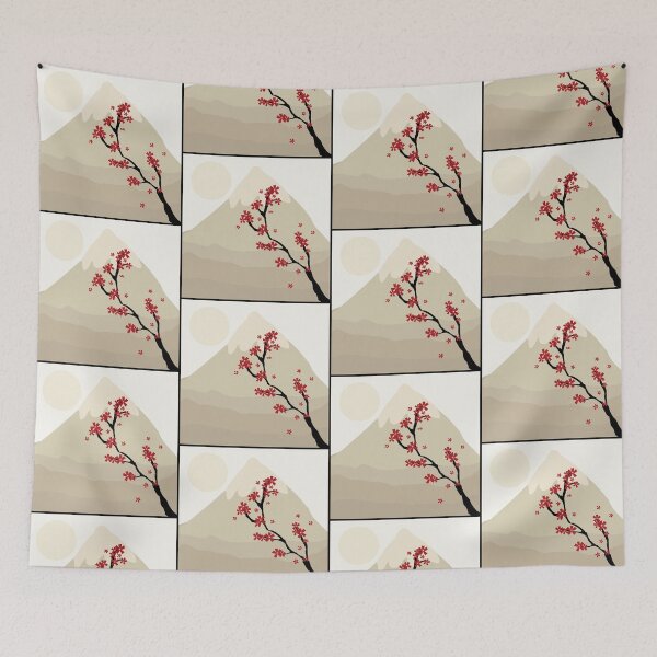 Item preview,  Cherry branch on Fuji background designed and sold by AbinSur99.