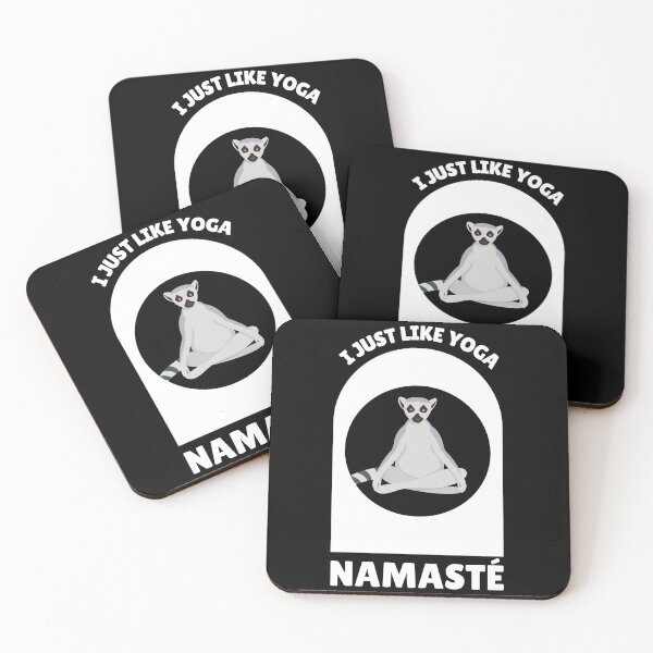 Item preview, I Just Like Yoga Namaste Meditation Saying Lemur designed and sold by DerEmmat.
