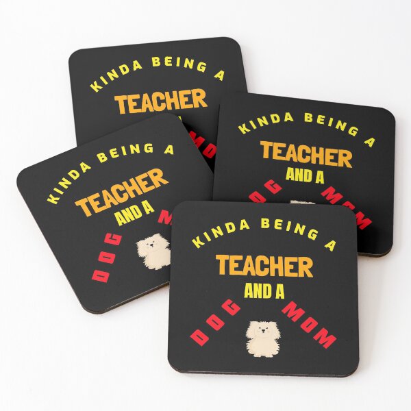Item preview, Kinda busy being a teacher and dog mom designed and sold by Bodino.