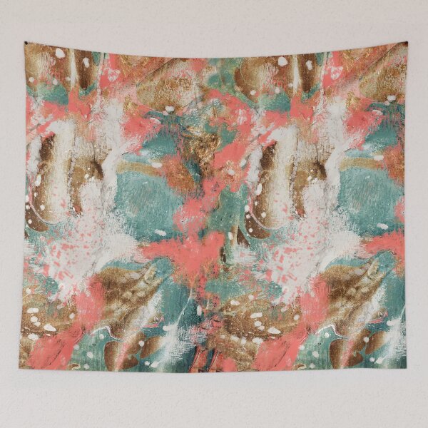 Item preview, Modern Abstract Painting Wall Art Pink White Blue designed and sold by tanjica.