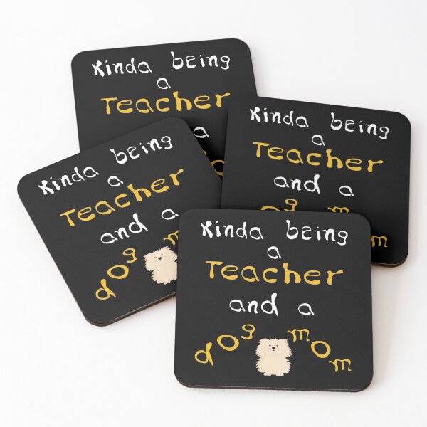 Item preview, Kinda busy being a teacher and dog mom designed and sold by Bodino.