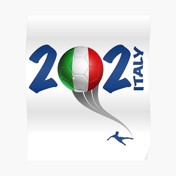 Logo Italie Euro Soccer 2021 Poster
