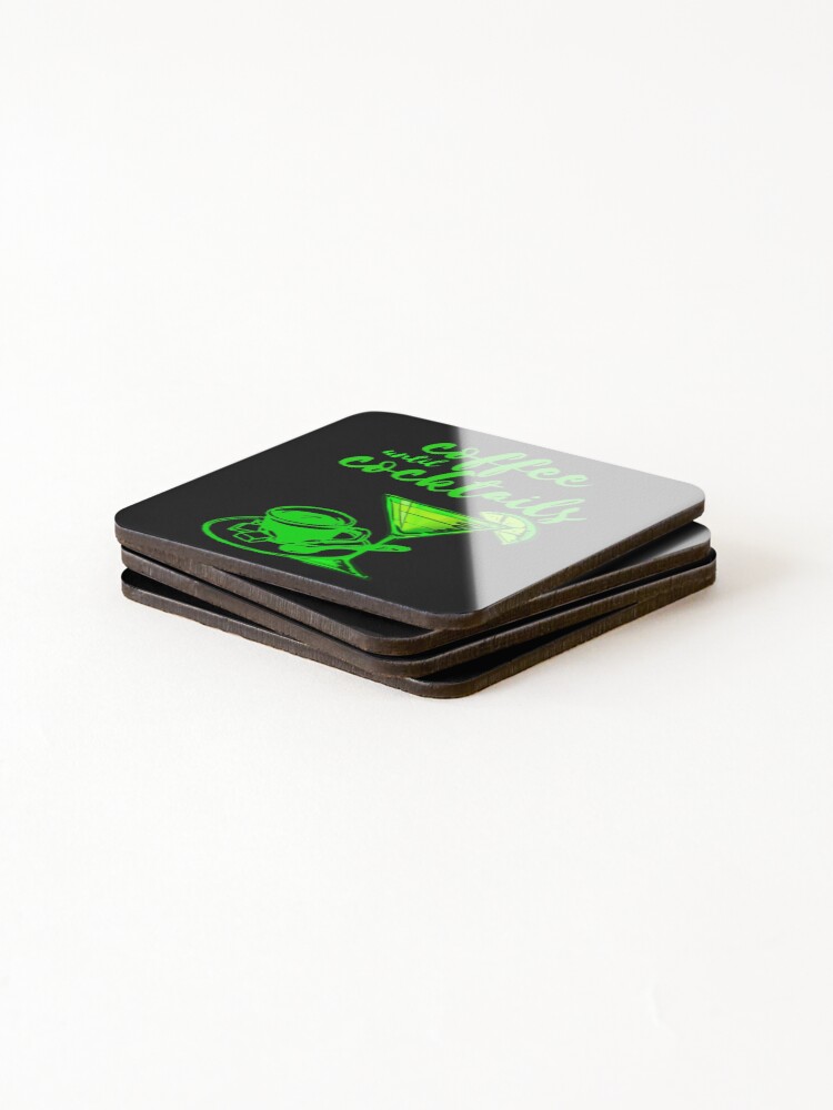Thumbnail 4 of 5, Coasters (Set of 4), Coffee Until Cocktails designed and sold by DesignsofNote.