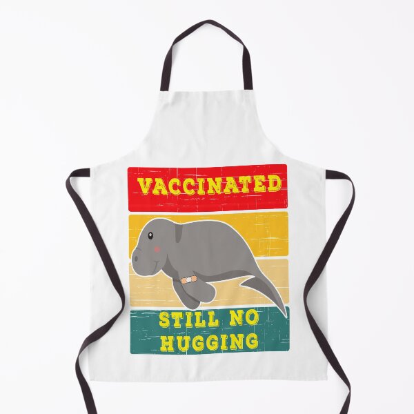 Item preview, Vaccinated Manatee Still No Hugging Sunset Distressed White BG designed and sold by KeysTreasures.