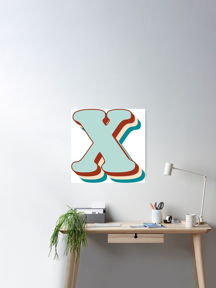 Typo Art wall art - 'The letter X