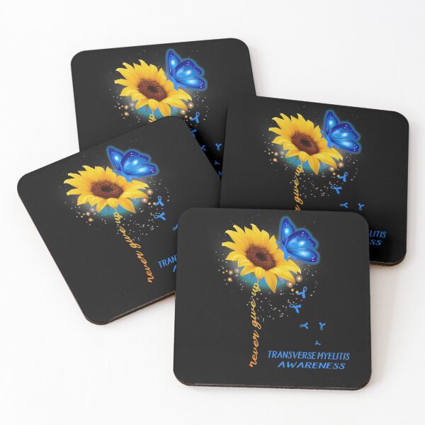 Item preview, Never Give Up Sunflower Ribbon Transverse Myelitis Awareness designed and sold by deputylove.