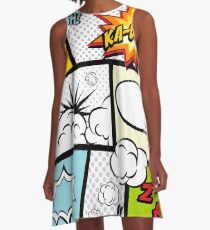 Comic Book Exclamations A-Line Dress