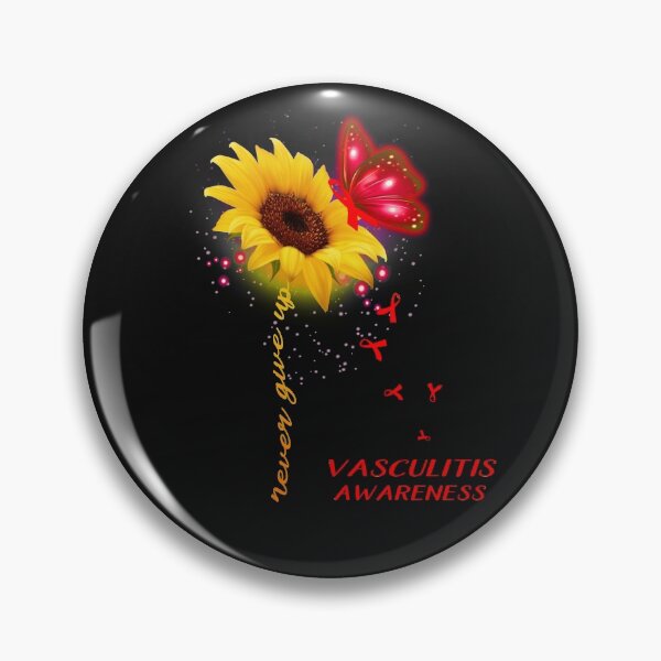 Item preview, Never Give Up Sunflower Ribbon Vasculitis Awareness designed and sold by deputylove.