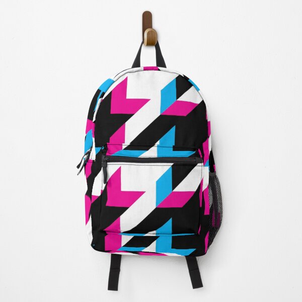 Item preview, houndstooth straight cyan magenta glitch designed and sold by frauenbrauen.