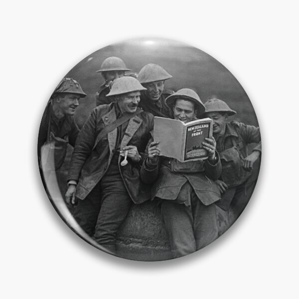 Item preview, Soldiers Laughing At Book - New Zealand At The Front - WW1 1917 designed and sold by warishellstore.