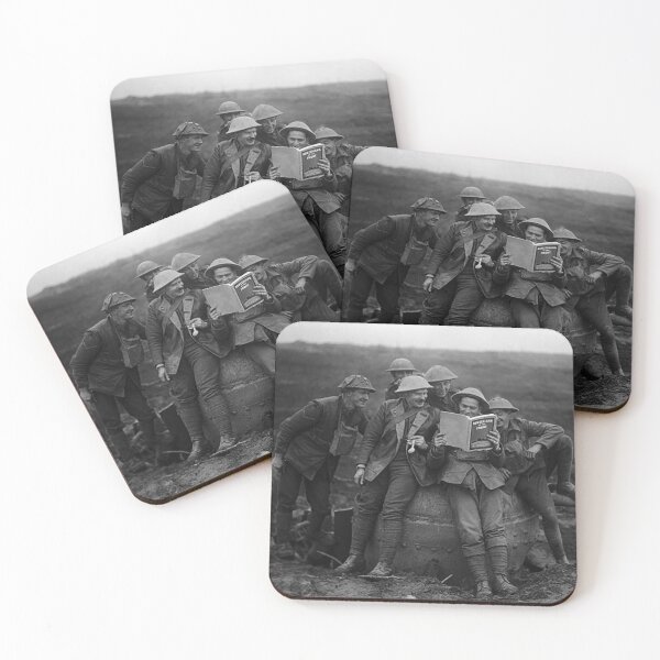 Item preview, Soldiers Laughing At Book - New Zealand At The Front - WW1 1917 designed and sold by warishellstore.
