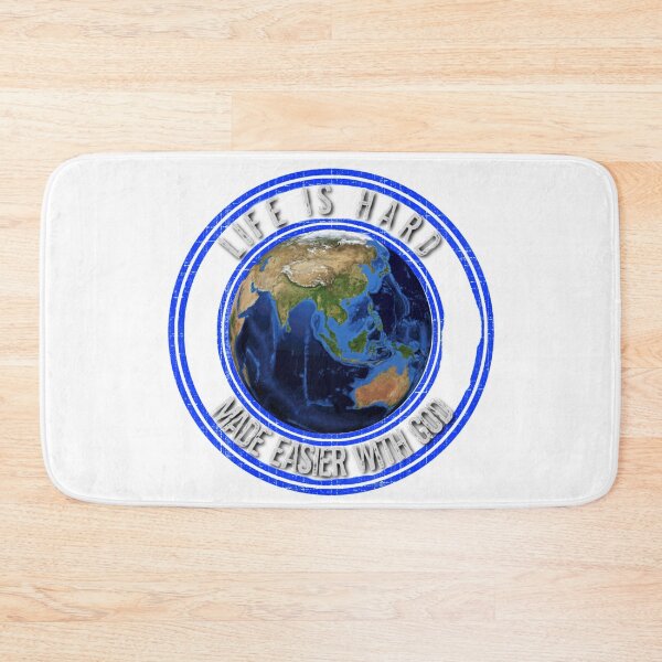 Item preview, Life is Hard Made Easier With God - Earth Christian Design designed and sold by TheKingdomAttic.