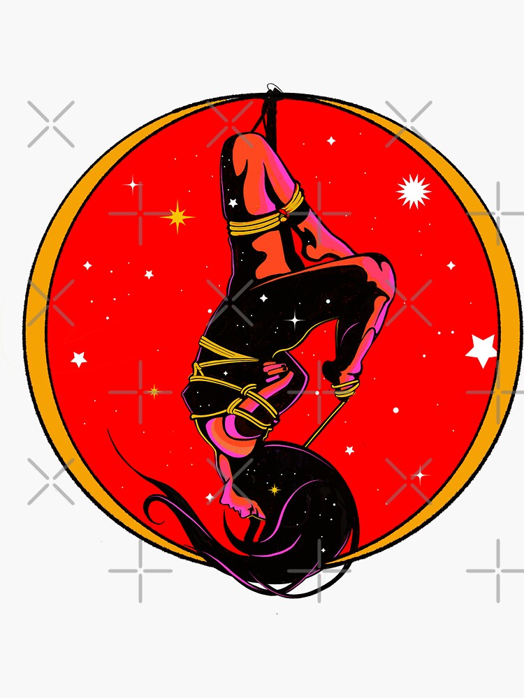 Thumbnail 3 of 3, Sticker, Starry Shibari designed and sold by SeattleShibari.