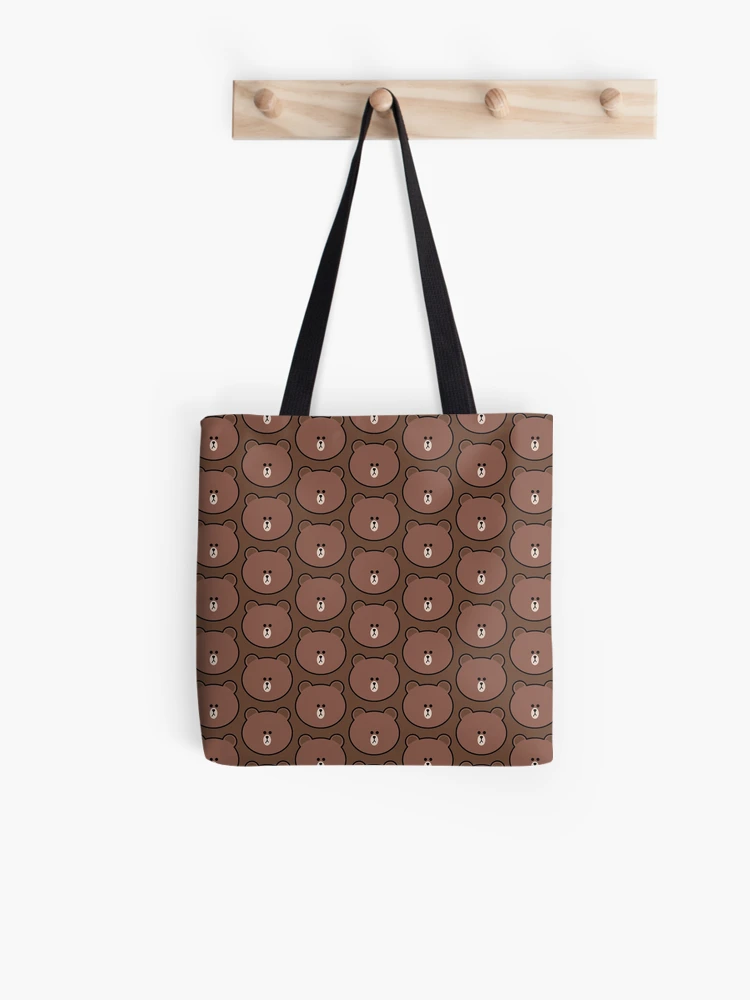 LINE FRIENDS BROWN QUILTED PADDED TOTE BAG – LINE FRIENDS COLLECTION STORE