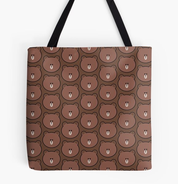 LINE Friends brown bear Tote Bag by William Cano