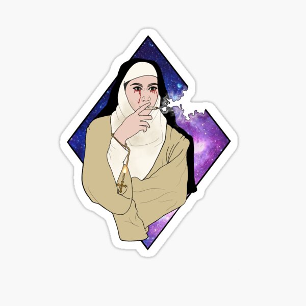 Smokin nun  Sticker
