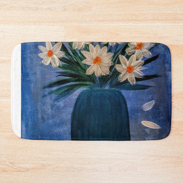 Item preview, Daisy's in turquoise glass vase  designed and sold by kkartwork.