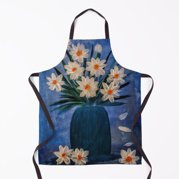 Item preview, Daisy's in turquoise glass vase  designed and sold by kkartwork.
