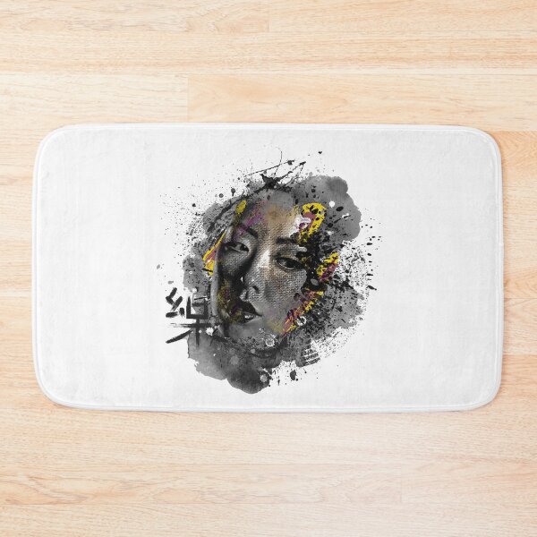 Item preview, Japanese girl and kanji on gray background designed and sold by AbinSur99.