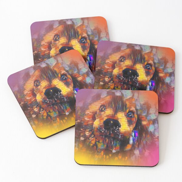 Item preview, Cute dog colorful painting designed and sold by MIRORA.