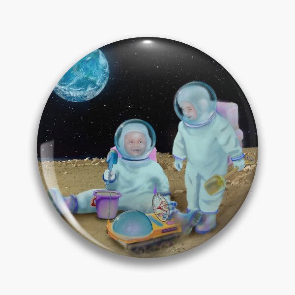 Artikelvorschau, Kinder spielen auf dem Mond. Zukünftige Raumfahrtingenieure. Die Zukunft erheben entworfen und verkauft von saf-saf.