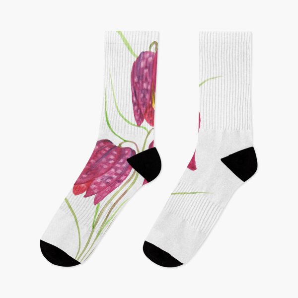 Item preview, hand painted red snake head fritillary watercolor designed and sold by ColorandColor.
