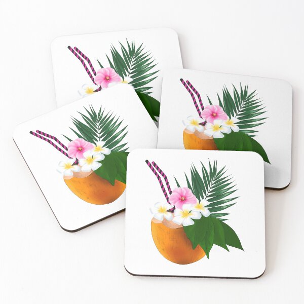 Item preview, Summer themed artwork of coco with flowers designed and sold by Lalanacliparts.