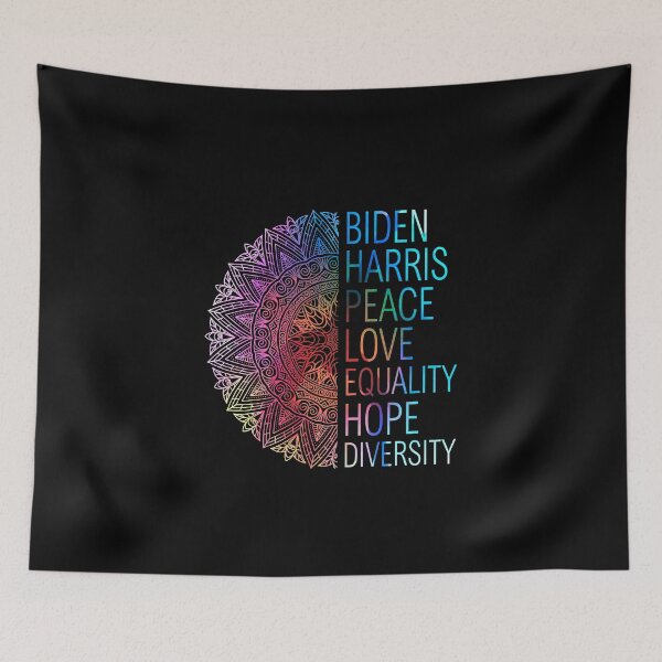 Item preview, Womens Biden Harris Peace Love Equality Hope Diversity Watercolor Style designed and sold by Kamnna.