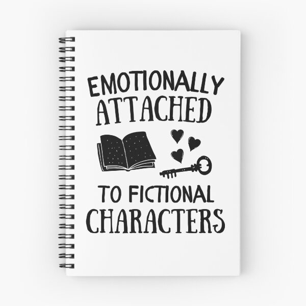 Item preview, Emotionally Attached To Fictional Characters, Book Lover Gift designed and sold by BlackAble.