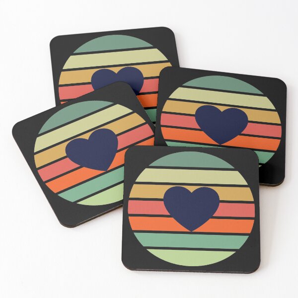 Item preview, Retro Sunset Heart Pattern designed and sold by BlakefourDesign.
