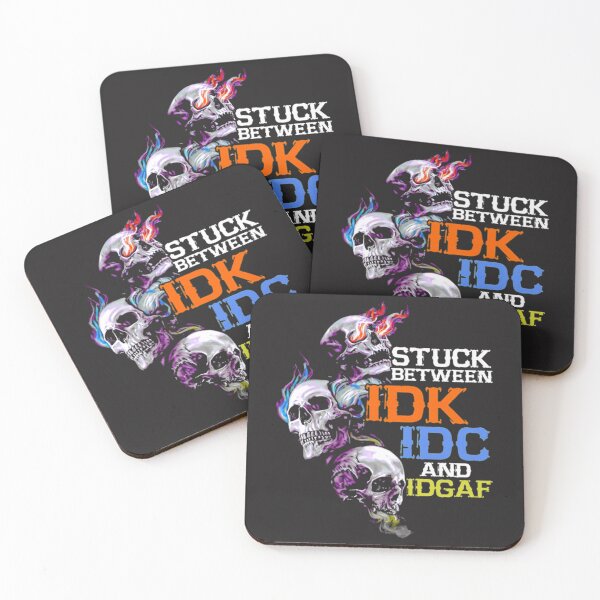 Item preview, Skulls Stuck Between Idk Idc And Idgaf designed and sold by TamelaBracken.
