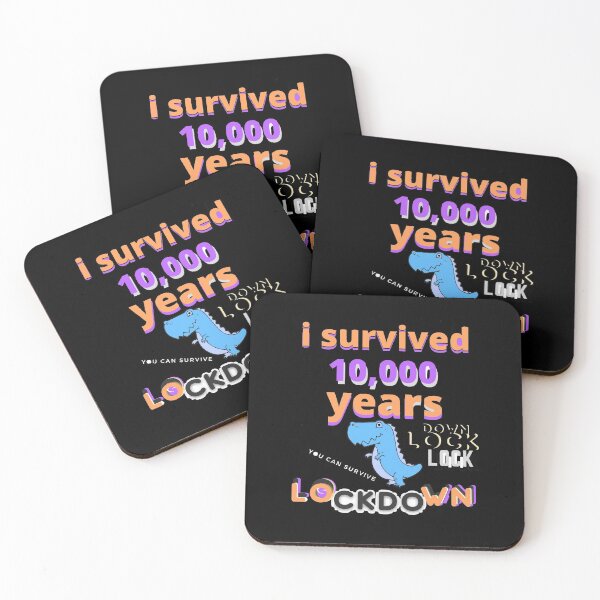 Item preview,  Dinosaur Lockdown Survivor i survived 10000 years you can survive lock-down designed and sold by Flirt-Teez.