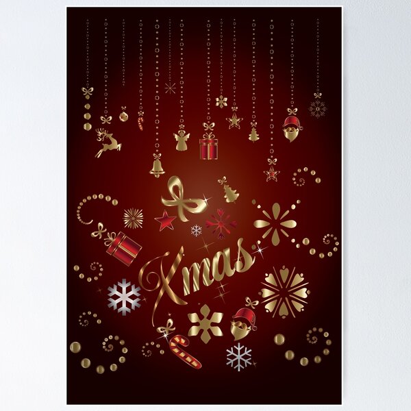 Item preview, Xmas Pattern ( Golden Christmas Decoration)  designed and sold by Nobiya.