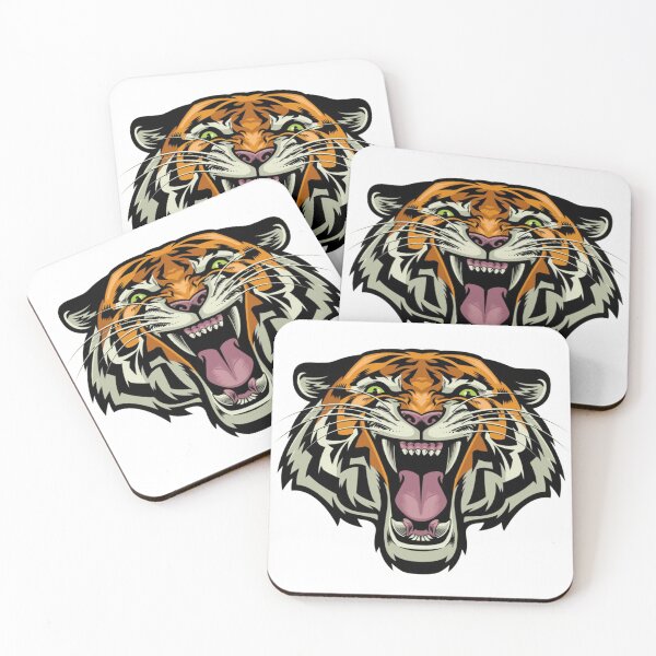 Item preview, angry tiger head designed and sold by romio006.
