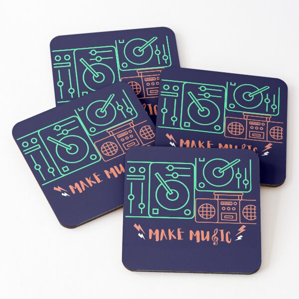 Item preview, Neon Green and Orange Music Illustration designed and sold by LifeProApperal.