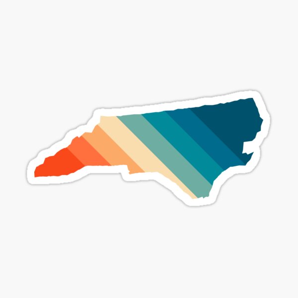 North Carolina Map Valentine Stickers for Sale