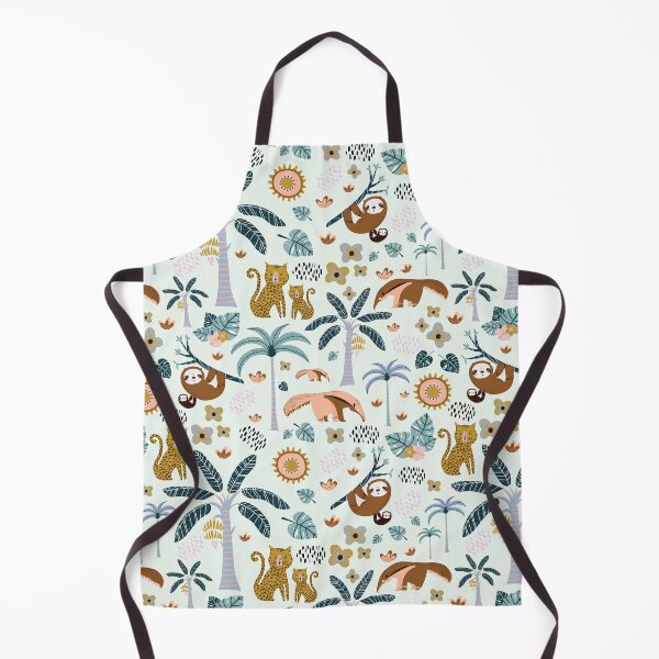 Item preview, Leopards,sloths and ant-eater animal of South America and tropical plants designed and sold by CrisBanana.
