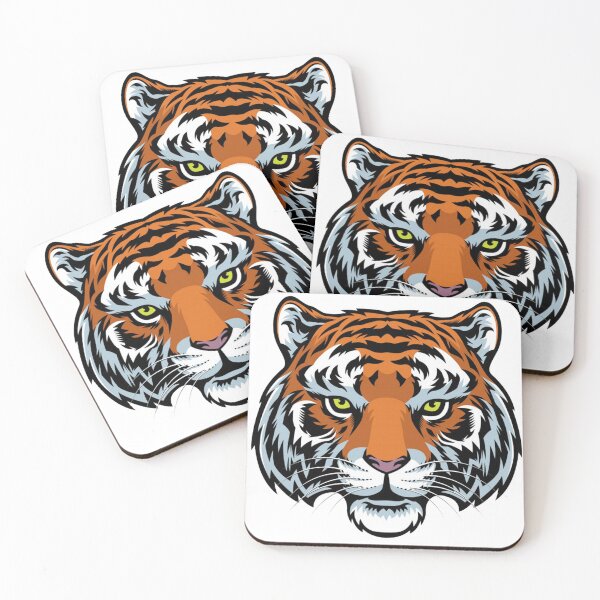 Item preview, tiger head mascot logo designed and sold by romio006.