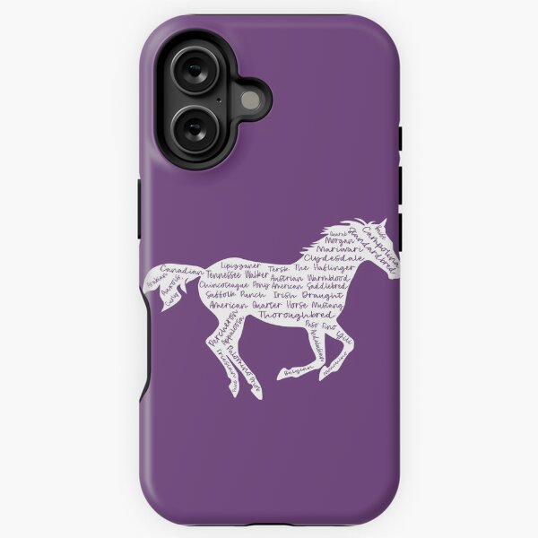 Aperçu de l'œuvre Silhouette de cheval en cours d'exécution avec des races de chevaux créée et vendue par TheMurphyGirl.