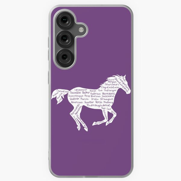 Aperçu de l'œuvre Silhouette de cheval en cours d'exécution avec des races de chevaux créée et vendue par TheMurphyGirl.