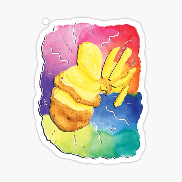 Rainbow Potato Vibes Sticker