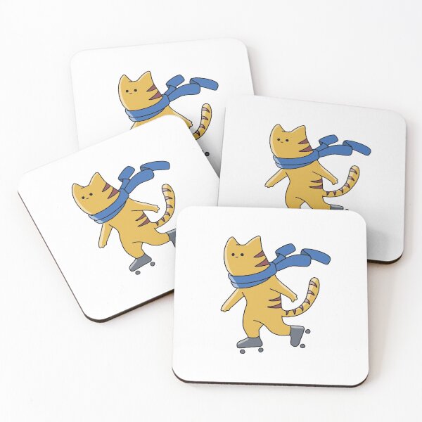 Item preview, Roller Skating Cat designed and sold by line-on-line.