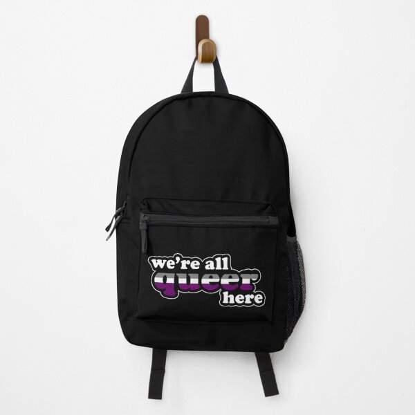 Item preview, We're All Queer Here Asexual Pride Retro Outline Design designed and sold by Bumblefuzzies.