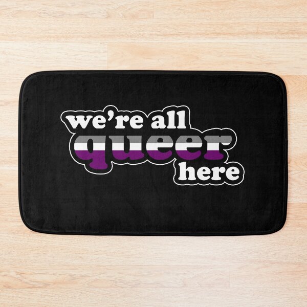 Item preview, We're All Queer Here Asexual Pride Retro Outline Design designed and sold by Bumblefuzzies.