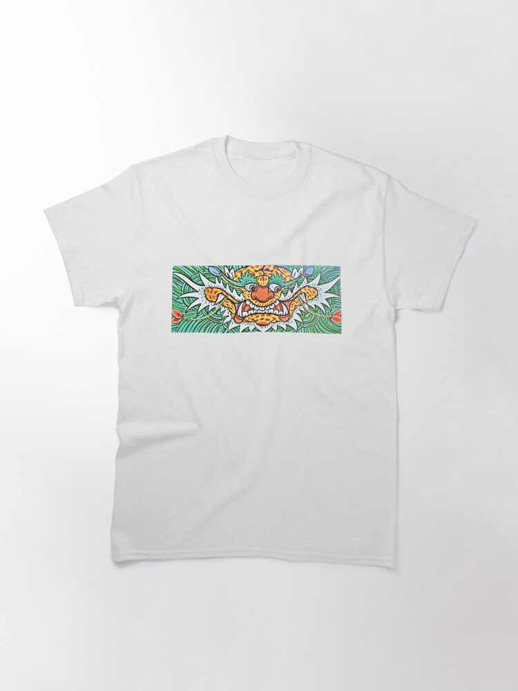 Alternate view of Yellow Monster Mask T-Shirt, Buddha Tee, Buddhist Gift, Buddhism Shirt Classic T-Shirt